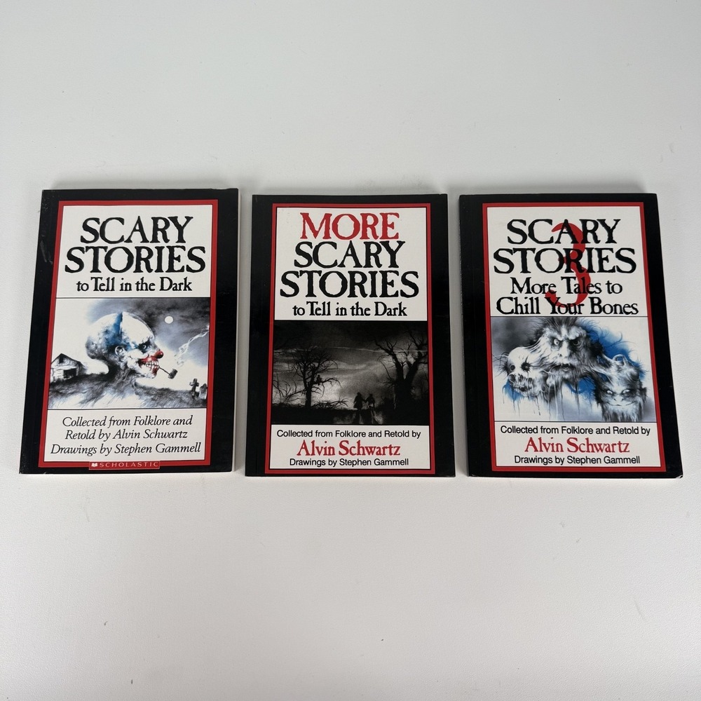 Scary Stories to Tell in the Dark Book Set 1 2 3 By Alvin Schwartz